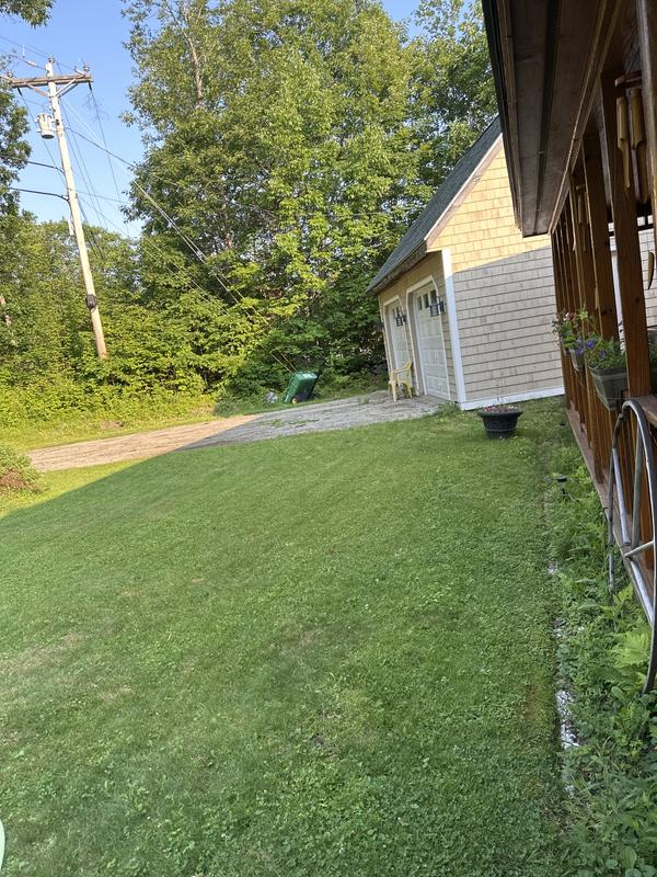 Finished cut along the driveway